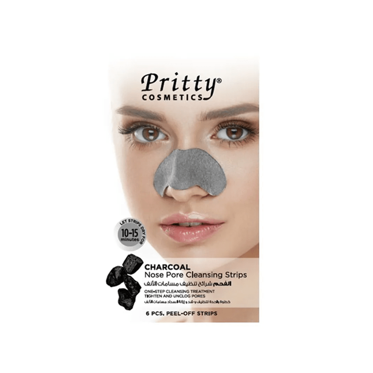 Pritty Charcoal Nose Pore Cleansing Strips, 6 Count