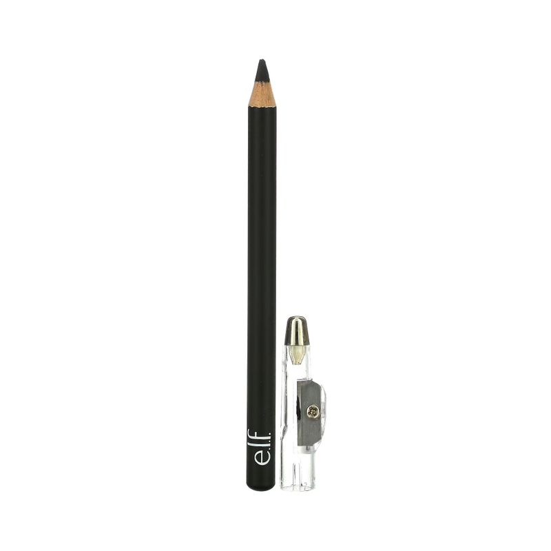 e.l.f. Eyeliner Pencil, Black, Creamy Pigmented, Satin Finish, Sharpener Included