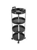Salon System Metal & Plastic Storage Cart for Salon Tools - Black