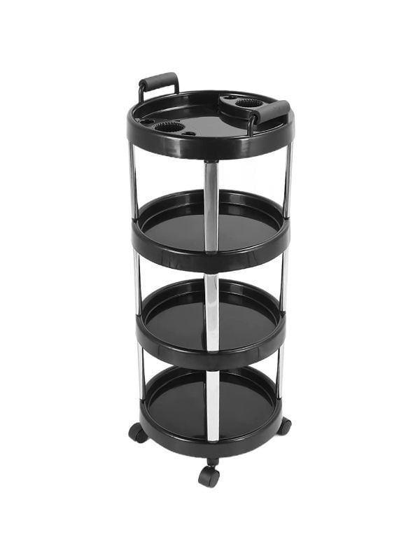 Salon System Metal & Plastic Storage Cart for Salon Tools - Black
