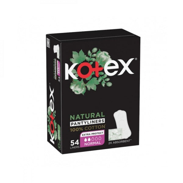 Kotex Natural Cotton Daily Pads Unscented 54 Count