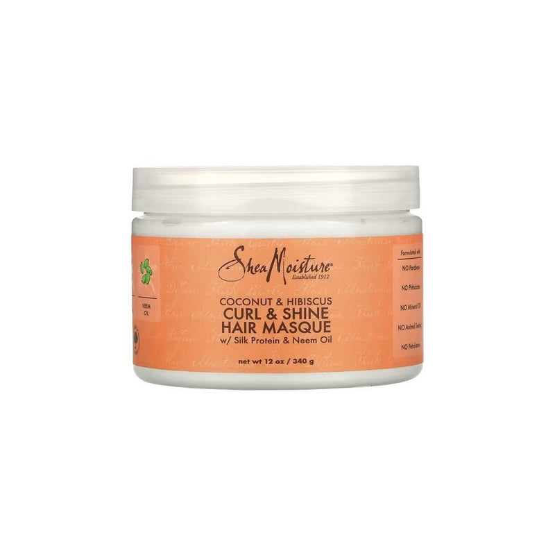 Shea Moisture Hibiscus & Coconut Hair Mask, Deep Conditioning for Curly Hair, 340g