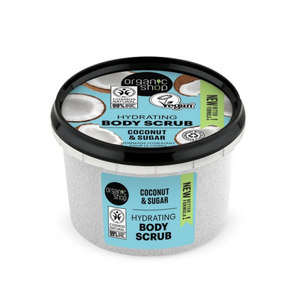 Organic Shop Coconut Sugar Body Scrub, Natural Exfoliation, 250ml