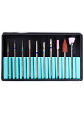 Electric Nail Drill Bits Set - 10 Pieces for Shaping and Refining
