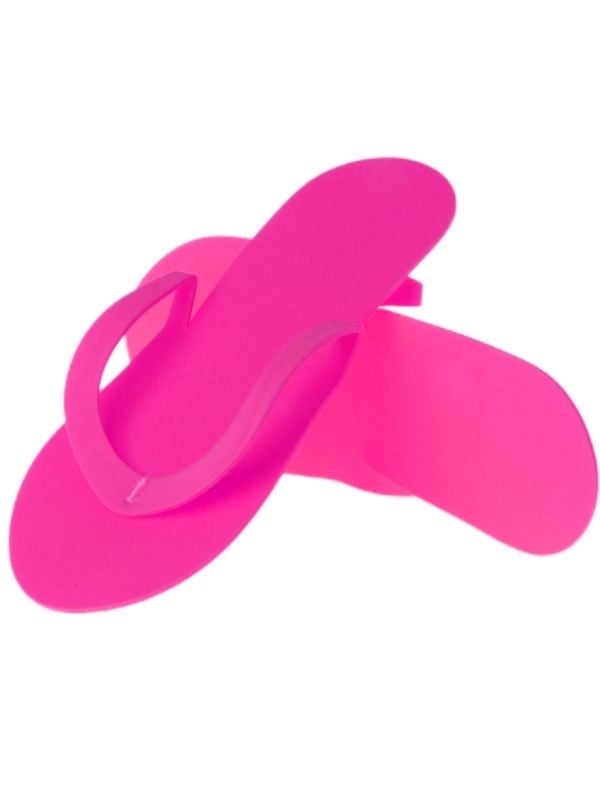 Salon System Pink Pedicure Slippers - Disposable Foam - 12 Pieces