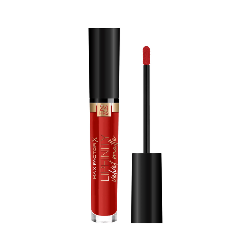 Max Factor Lipfinity Velvet Matte Liquid Lipstick, 025 Luxury Red