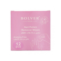 Bolver Acetone-Free Nail Polish Remover Wipes 12 Count