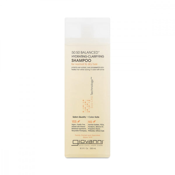 Giovanni 50:50 Balanced Shampoo for Moisturizing and Purifying Hair, 250ml
