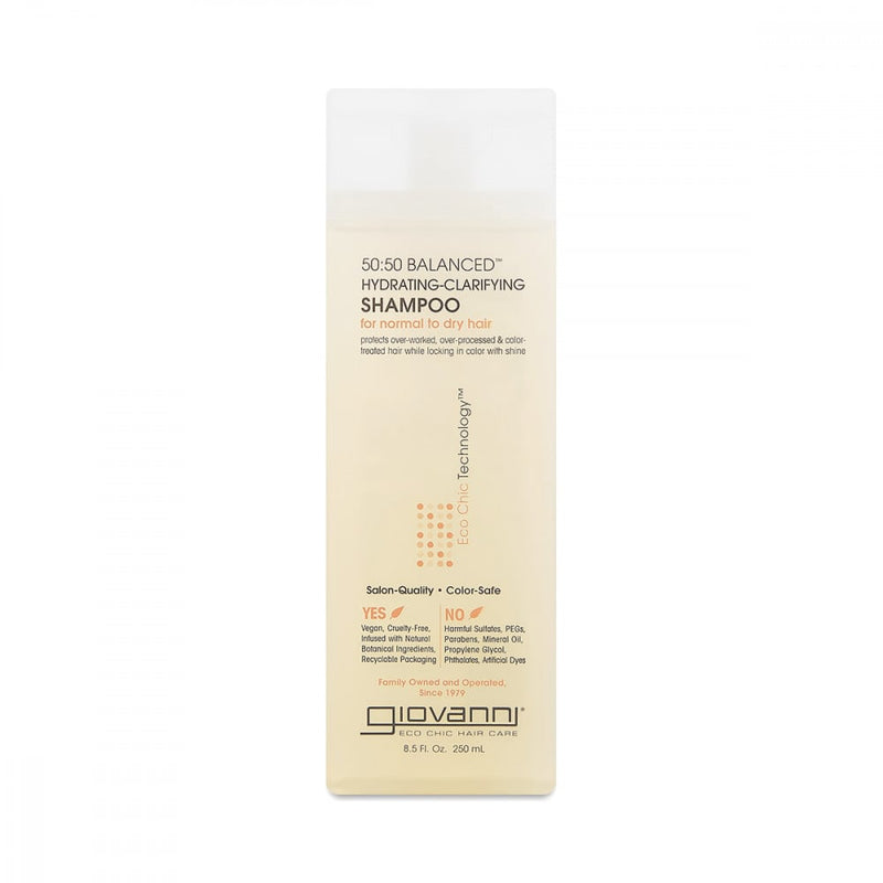 Giovanni 50:50 Balanced Shampoo for Moisturizing and Purifying Hair, 250ml