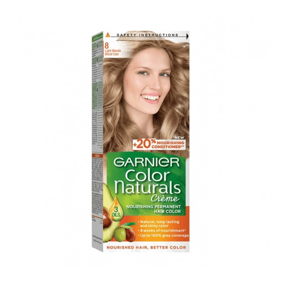Garnier Hair Dye Light Blonde 8 112ml Gray Coverage