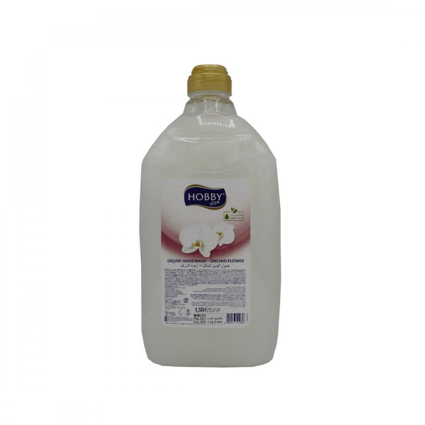 Hobby Liquid Hand Wash with Orchid Flower Extract and Glycerin, 1500 ml