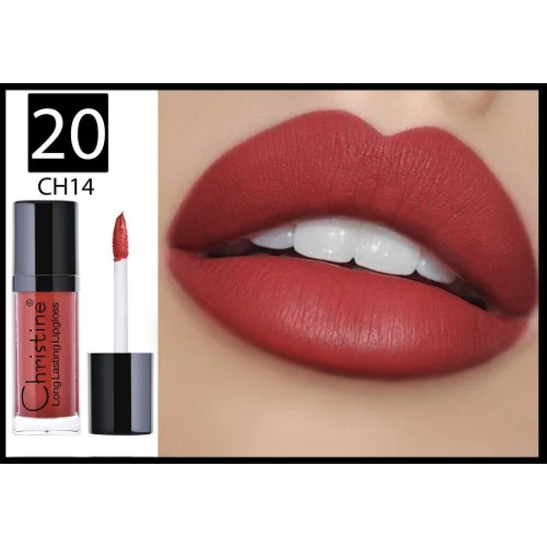 Christine Liquid Matte Lipstick in W20 - Long-Lasting Velvet Finish