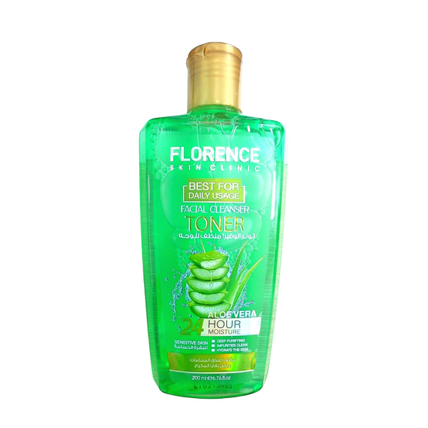 Florence Aloe Vera Facial Cleanser & Makeup Remover for Sensitive Skin, 200ml