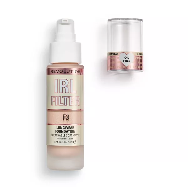 Revolution IRL Filter Longwear Foundation F3, Matte Finish, 23ml