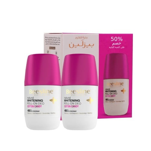 Beesline Cotton Soft Roll-On Deodorant, 48-Hour Protection, 50ml (2 Pack)