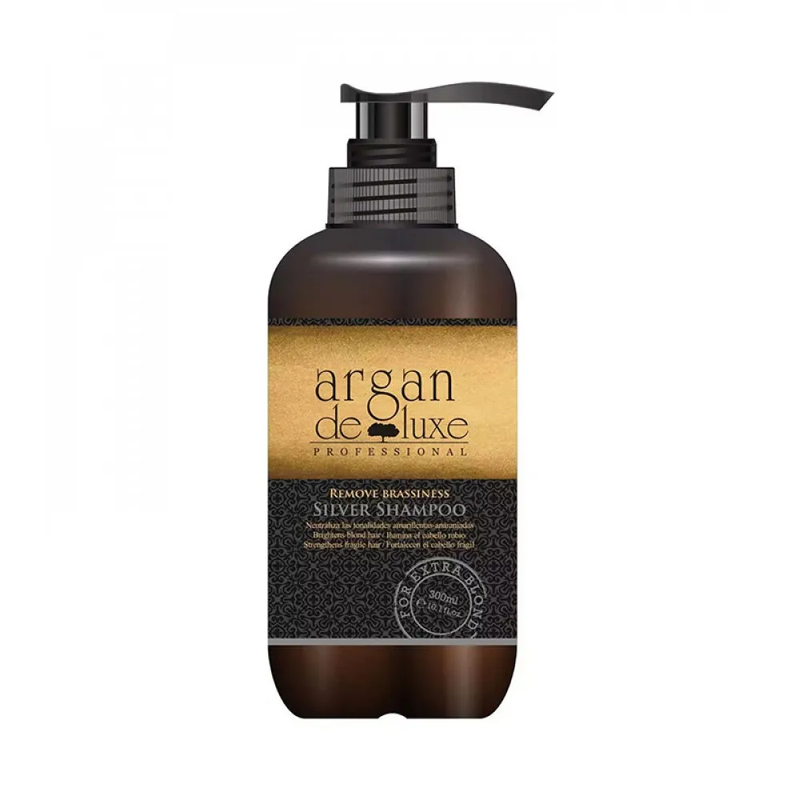 Argan Deluxe Silver Shampoo, Purple Pigment, Anti-Yellow, 300ml