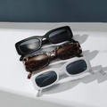 Black Sunglasses Tortoiseshell Frame Unisex UV Protection Glasses 1 Pair