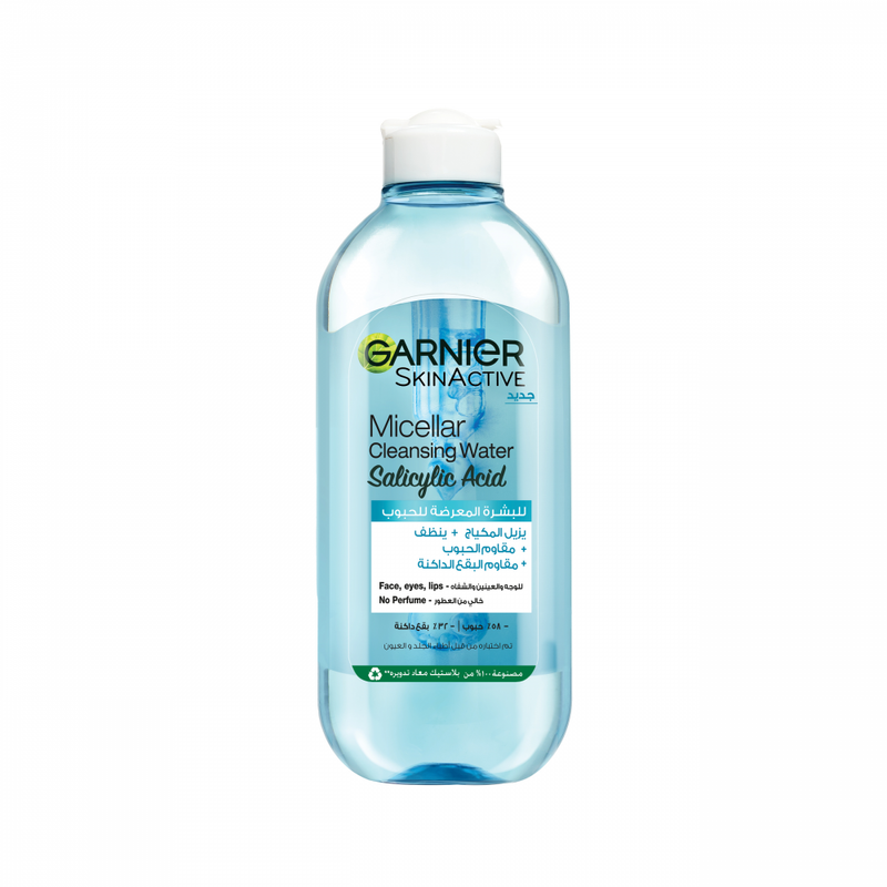 Garnier Micellar Water Cleansing Face Wash Charcoal Salicylic Acid 400ml