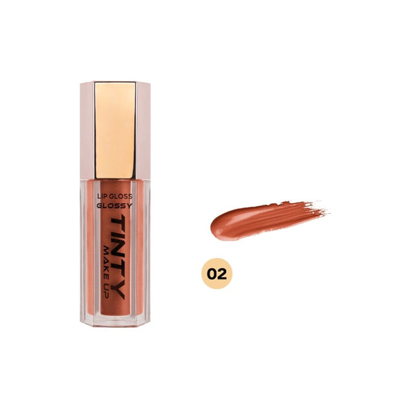 Tinty Lip Gloss 02, Non-Sticky, Ultra-Shine, 9ml