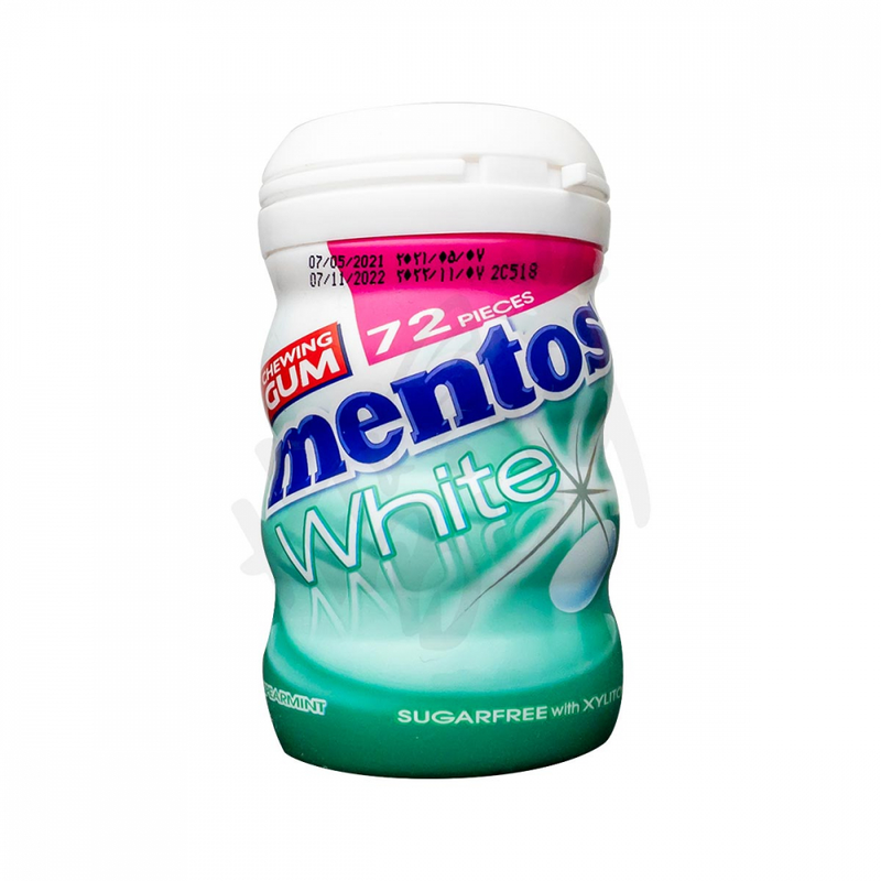 Mentos Chewing Gum White Mint Flavour Sugar-Free Long-Lasting 103g