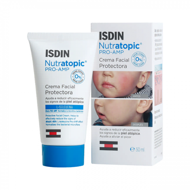 Isdin Nutratopic PRO-AMP Face Cream for Sensitive and Atopic Skin, 50 ml
