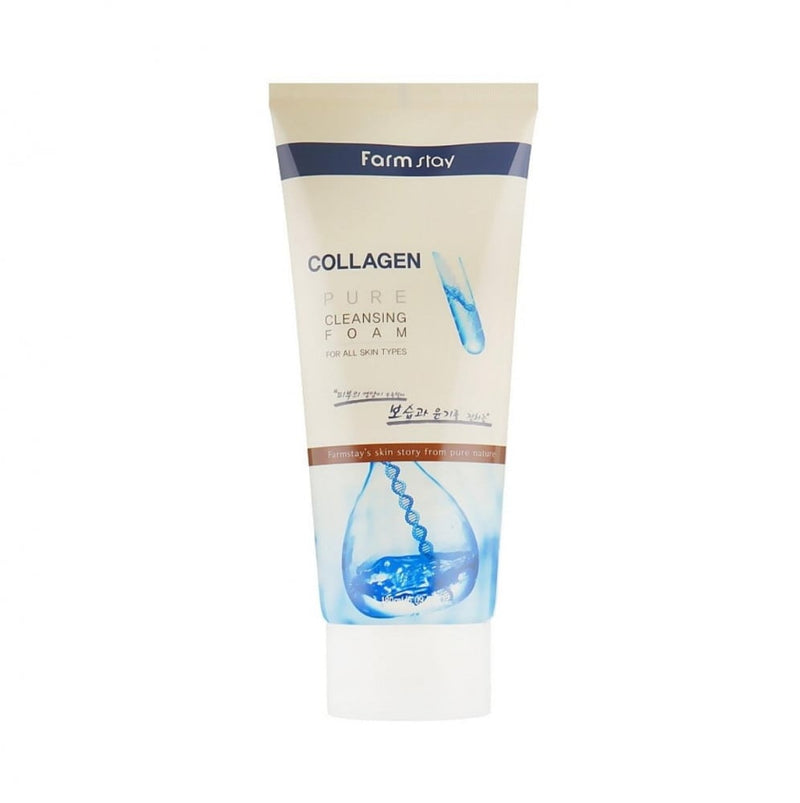Pure Collagen Cleansing Foam Hydrating Face Wash Farm Stay 180ml