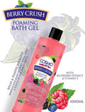 Cosmo Berry Crush Shower Gel with Vitamin E - Balanced pH - 1000ml
