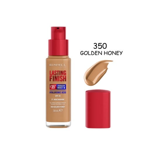 Rimmel London Stay Matte Liquid Foundation, Golden Honey 350, SPF 20, 30ml