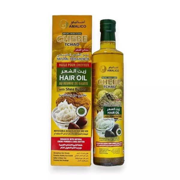 Amalico Chebe Oil for Hair Growth with Authentic African Chebe Powder 250ml