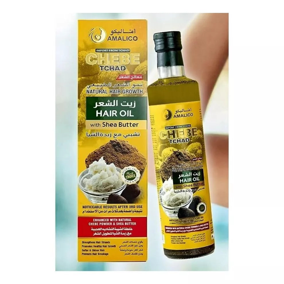 Amalico Chebe Oil for Hair Growth with Authentic African Chebe Powder 250ml