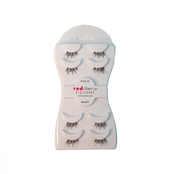 Red Cherry DS 05 Eyelash Set, 100% Natural Human Hair, Reusable