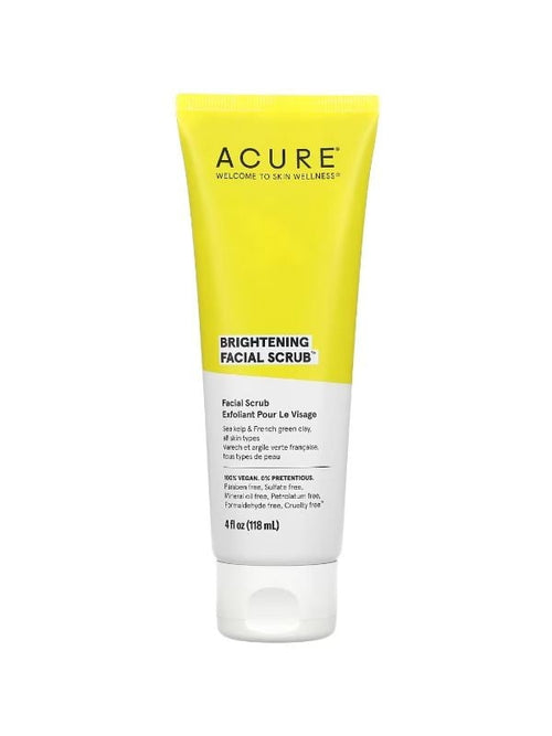 Acure Brightening Facial Scrub - Sea Kelp & Green Clay - 118 ml