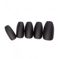 Luca Self-Adhesive False Nails Matte Black Coven Shape 24 Count