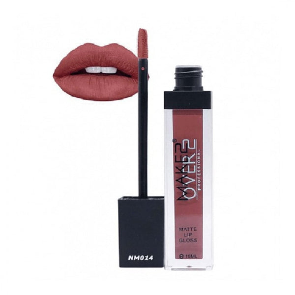 Make Over 22 Matte Lip Gloss NM014 Liquid Formula 8-Hour Wear