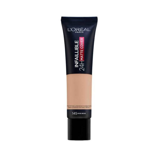 L'Oreal Paris Infallible 145 Beige Rose Matte Foundation 24H SPF 18