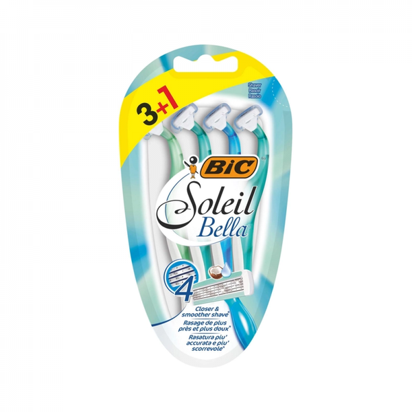 Bic Soleil Bella Women's Razors with 4-Blade Floating Head, 4-Count
