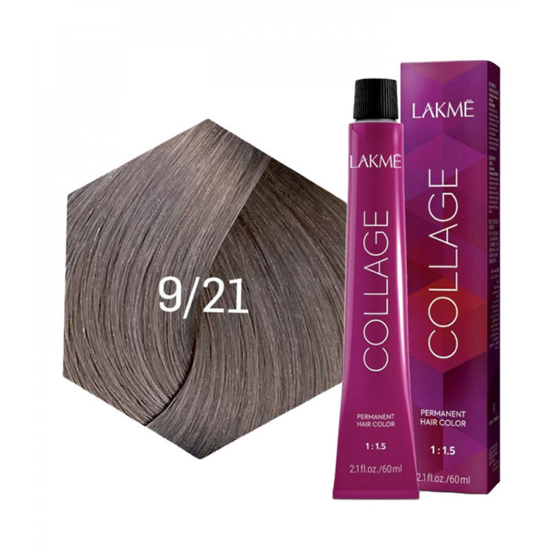 Lakme Permanent Hair Color 9.21 Very Light Ash Blonde Purple 60ml