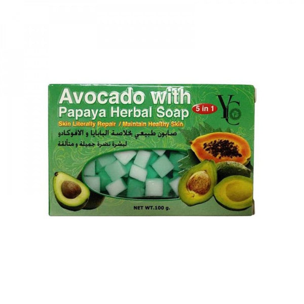Yc Papaya Avocado Soap Skin Brightening Moisturizing Gentle Cleansing 100g
