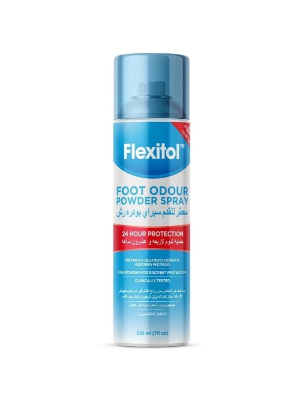 Flexitol Odor Control Powder Spray for Feet - Moisture Control - 210ml
