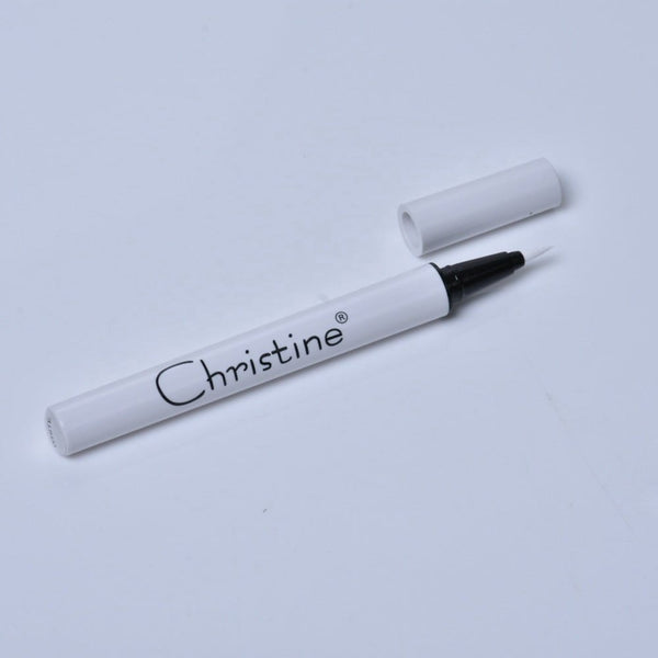 Christine Liquid Eyeliner, White, Waterproof, Precise Brush, CH-E2214