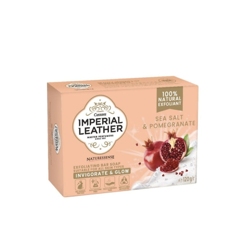Sea Salt Soap Exfoliating Pomegranate Natural Cleansing Imperial Leeds 120g