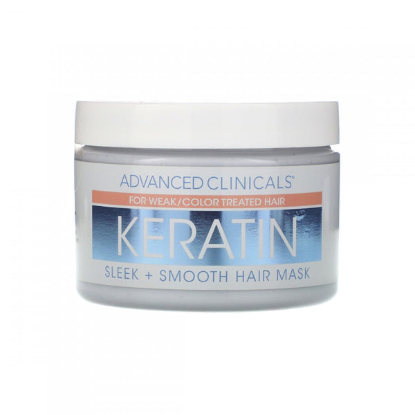 Advanced Clinicals Keratin Hair Mask, Smoothing Repair Treatment, 340g