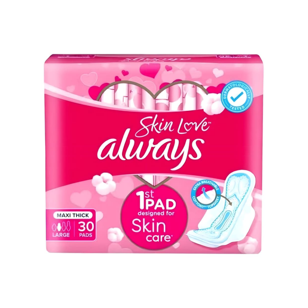 Always Sanitary Pads Cotton Soft Maxi Thick with Wings 30 Pieces