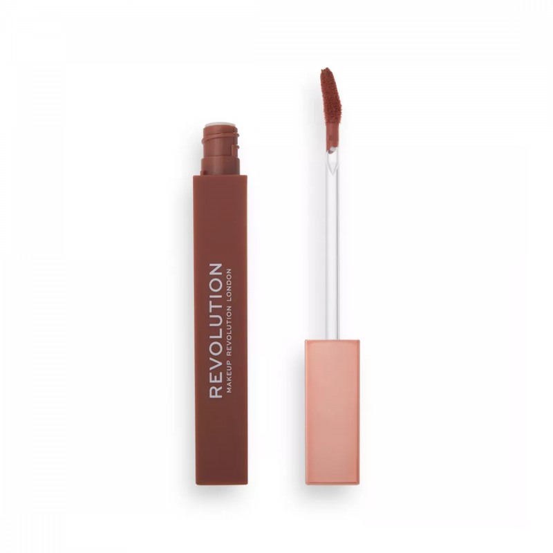 Satin Filter Lipstick Nude Espresso Long Lasting Makeup Revolution 1.8ml