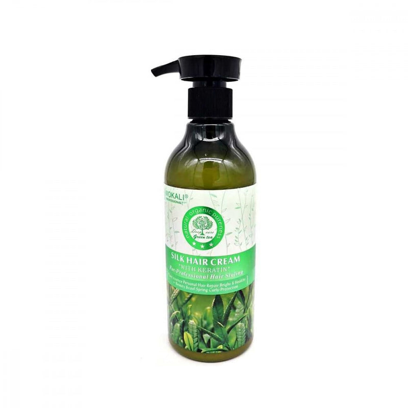 Wokali Green Tea Hair Cream with Keratin for Damaged Hair 250ml