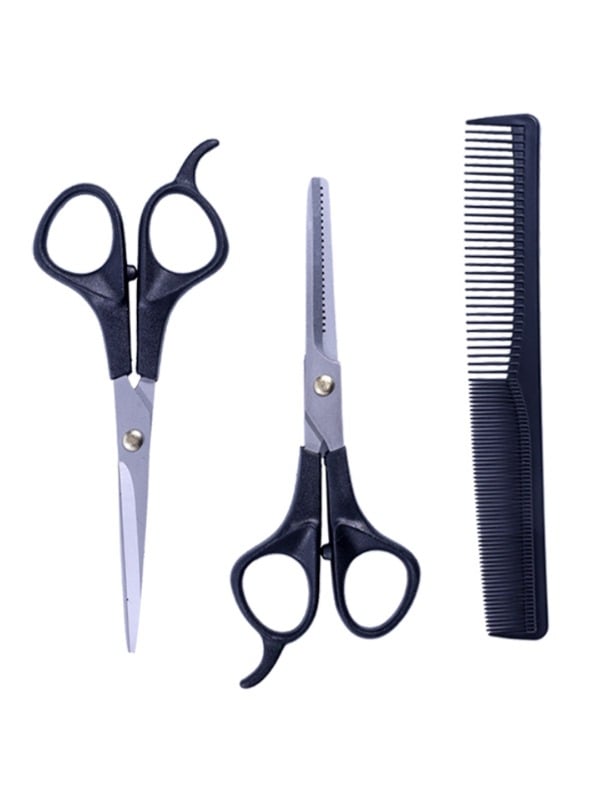 Salon System Professional Hair Scissors & Comb Set, Cutting and Thinning Scissors, 3 Pieces