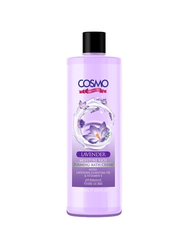 Cosmo Lavender Moisturizing Foaming Shower Cream - Relaxing Scent - 1000ml