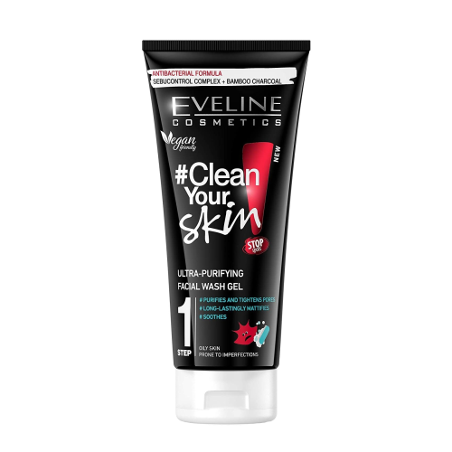 Eveline Clean Skin Technology Facial Gel Wash with Salicylic Acid, 200ml