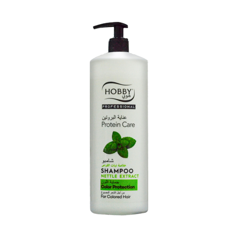 Hobby Protein Care Shampoo Nettle Extract - Strengthening for Colored Hair (1000 ml)