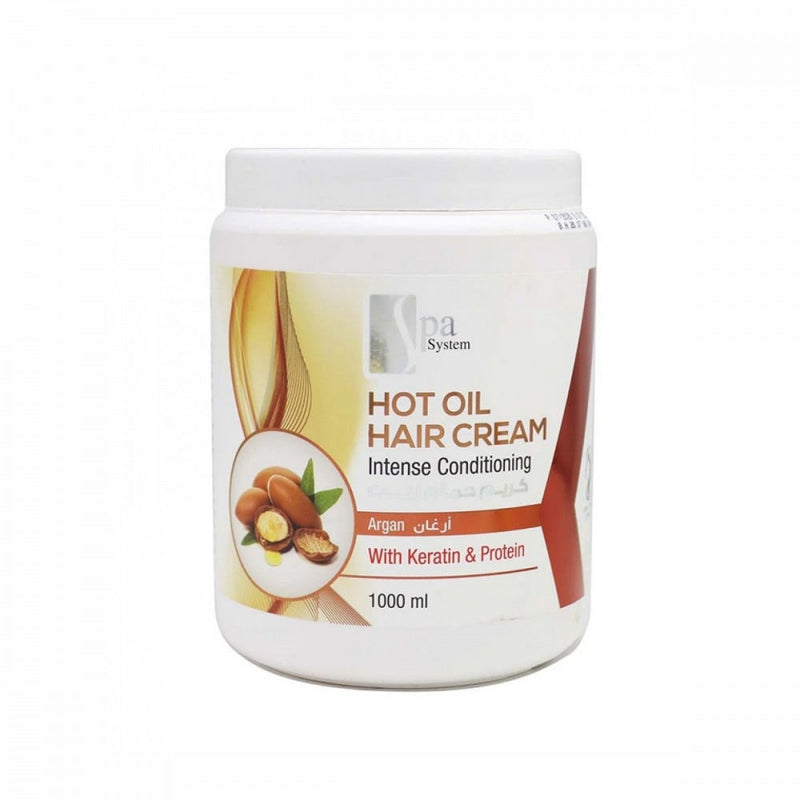 Spa System Argan Oil Hair Conditioner Cream, Moisturizing Treatment, 1000ml